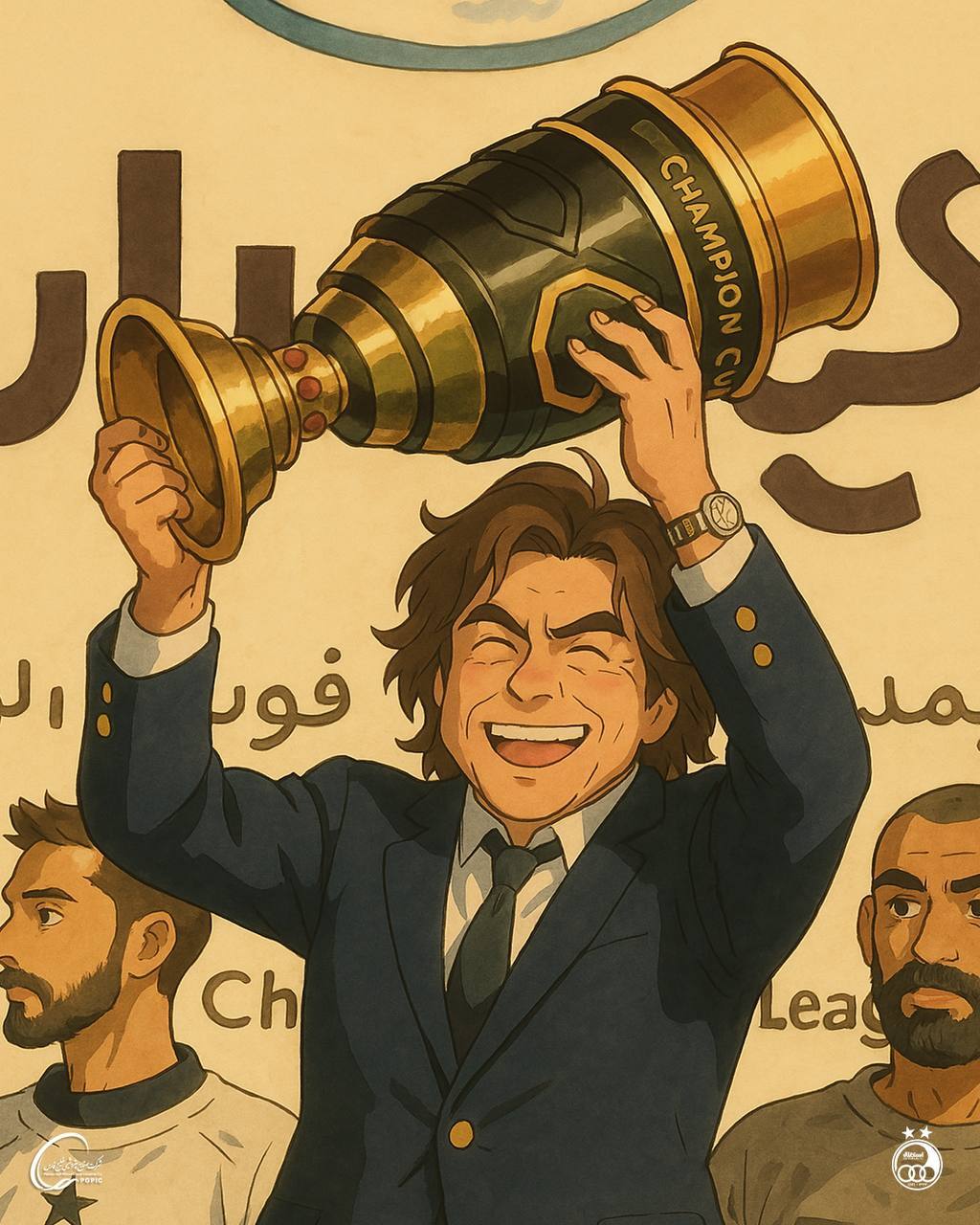 (عکس) قهرمانی‌های استقلال با تصاویر کارتونی هوش مصنوعی