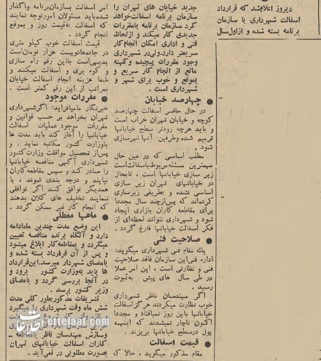 فساد و کاغذبازی در پروژه&zwnj;های آسفالت خیابان&zwnj;های تهران +عکس و جزئیات