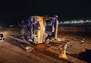 آخرین آمار فوتی‌های واژگونی اتوبوس در کرمان؛ شمار جانباختگان به ۱۵ نفر رسید