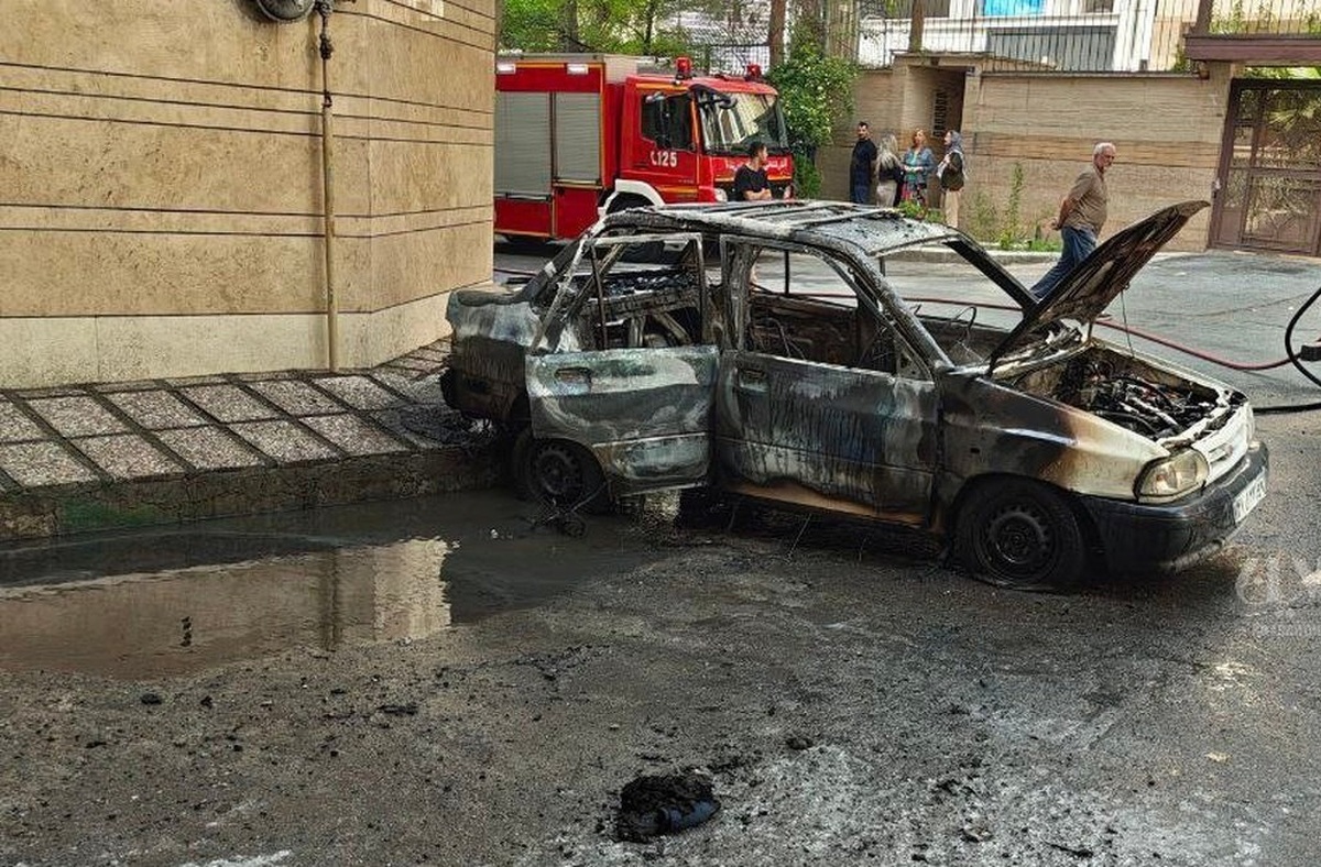 انفجار خودرو در قلهک یه مصدوم برجا گذاشت