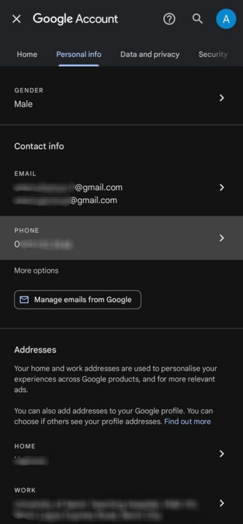 آموزش تغییر شماره جیمیل: راهنمای کامل برای کامپیوتر و گوشی آموزش تغییر شماره جیمیل: راهنمای کامل برای کامپیوتر و گوشی