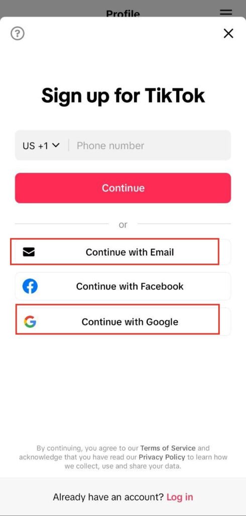 ساخت حساب تیک تاک با ایمیل ساخت حساب تیک تاک با ایمیل