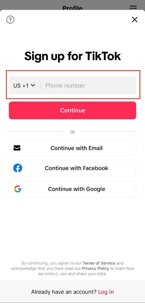 ساخت حساب تیک تاک با شماره ساخت حساب تیک تاک با شماره