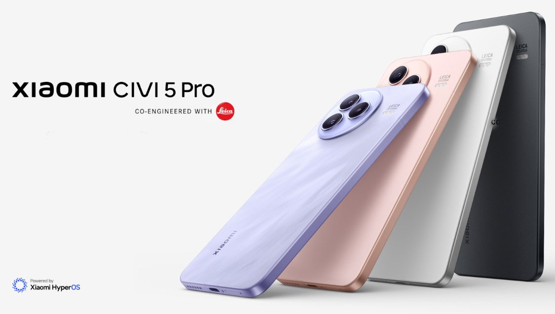 شیائومی از Civi 5 Pro رونمایی کرد؛ رقیب جدید آیفون از چین