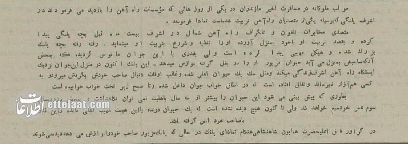 پلنگ مازندران مقابل رضاشاه آبروداری کرد! +عکس