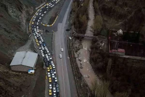 ترافیک عجیب در جاده کندوان امروز