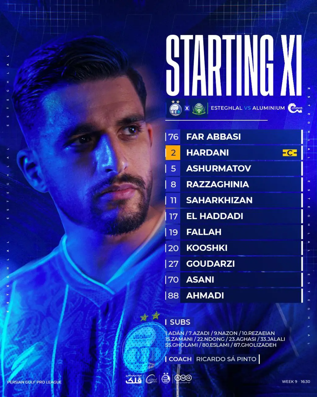 رونمایی از ترکیب استقلال مقابل آلومینیوم رونمایی از ترکیب استقلال مقابل آلومینیوم