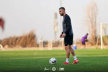 مهاجم سپاهان در تمرین زیر ذره‌بین!