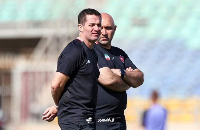 گزارش تصویری تمرین امروز پرسپولیس با یک مهمان ویژه