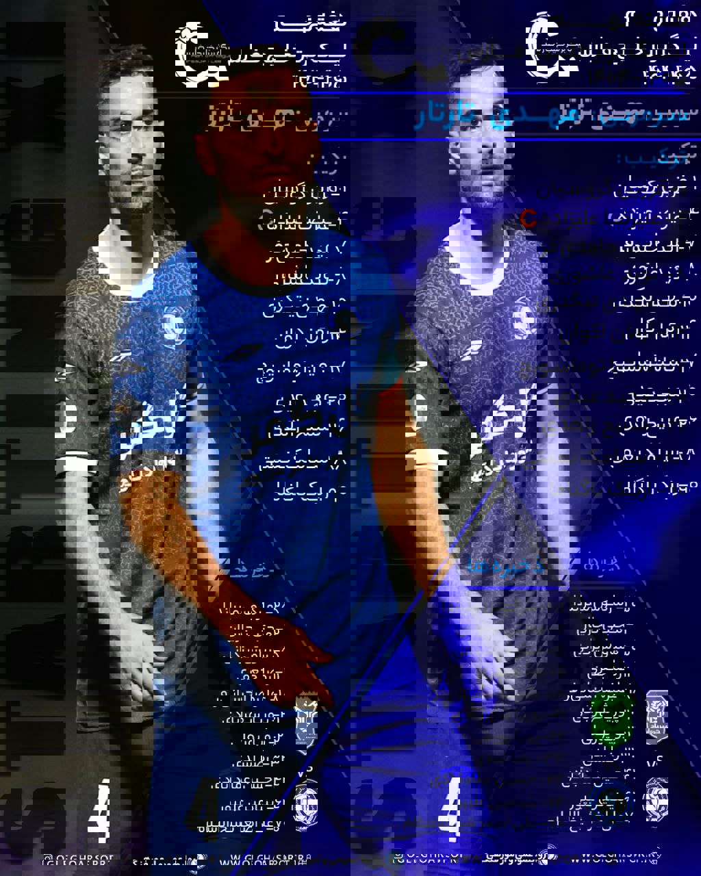 ترکیب گلگهر برای دیدار برابر خیبر خرمآباد اعلام شد ترکیب گلگهر برای دیدار برابر خیبر خرمآباد اعلام شد