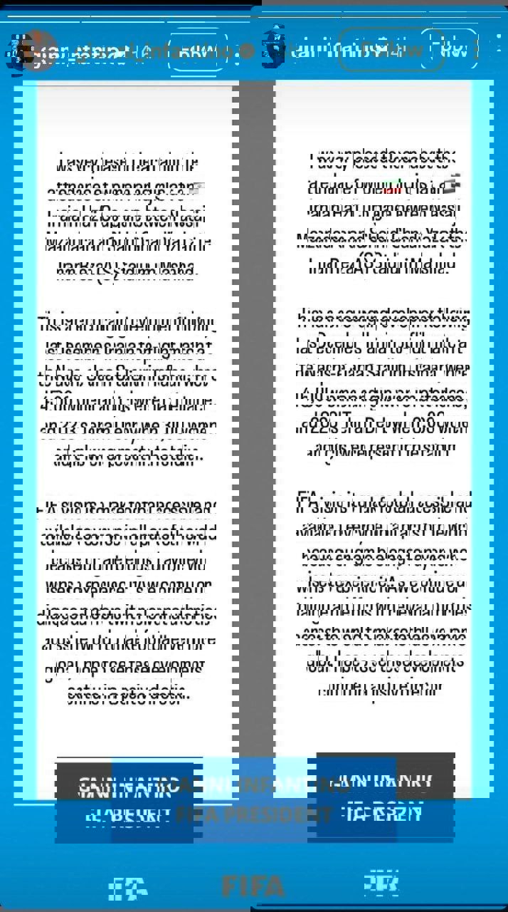 استقبال اینفانتینو از حضور زنان در دیدار جام حذفی ایران استقبال اینفانتینو از حضور زنان در دیدار جام حذفی ایران