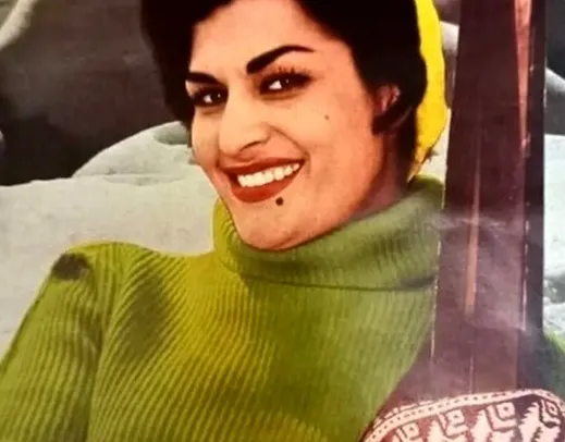 سفر در زمان؛ عکس کمتردیده&zwnj;شدۀ &laquo;ژاله علو&raquo; در جوانی در هوای برفی