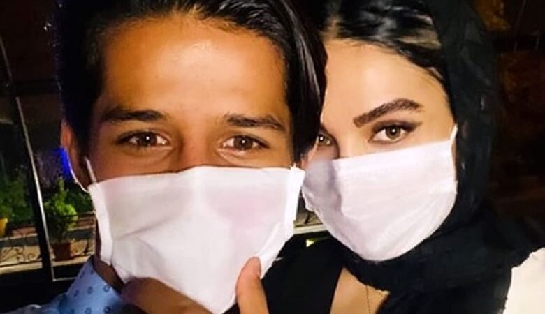 عکس/ همسر مهدی قائدی به کل حجاب را کنار گذاشت؛ جشن سالگرد در برج خلیفه