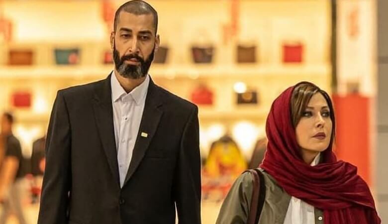 ویدئو/ شوخ طبعی مهتاب کرامتی هنگام مواجهه با بهرام افشاری و قد بلندش