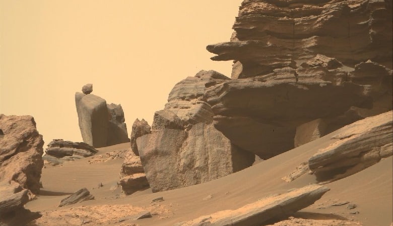 عجیب‌ترین عکسی که از کوهستان‌های مریخ گرفته شده است!