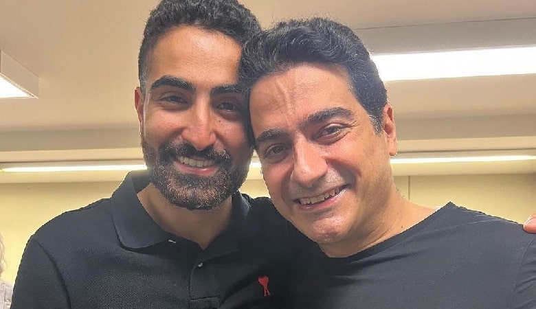 عکس/ دیدار خانواده شجریان با آهنگساز مشهور