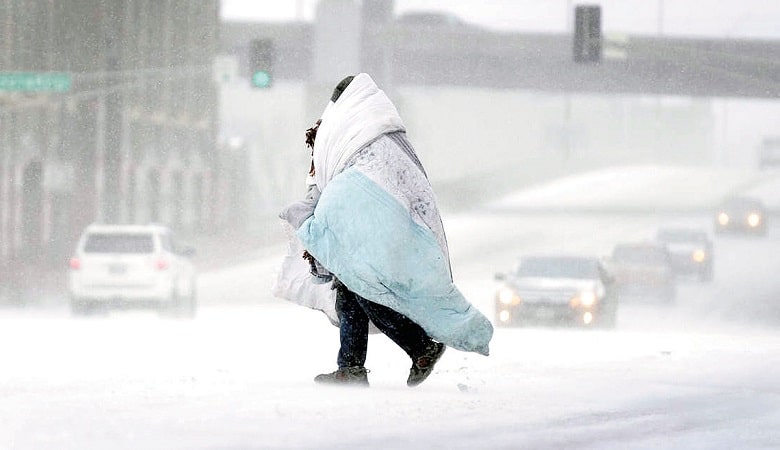 ویدئویی ترسناک از یخبندان آمریکا که موی بدن را سیخ می‌کند!