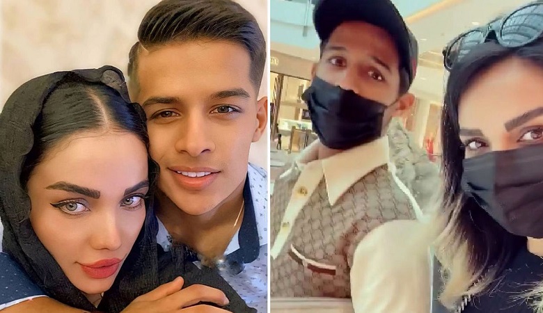 تیپ “مهدی قائدی” و همسرش در باشگاه ورزشی مختلط در دبی/ عکس