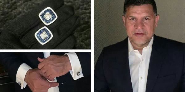 هدیه گرانبهایی که “علی دایی” از همسر جواهرسازش گرفت/ عکس