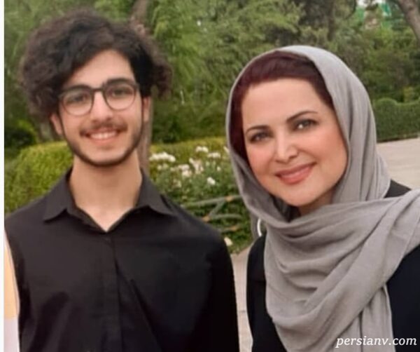 عکسی جالب از پسر قد بلند”خانم بازیگر”/ تصویر