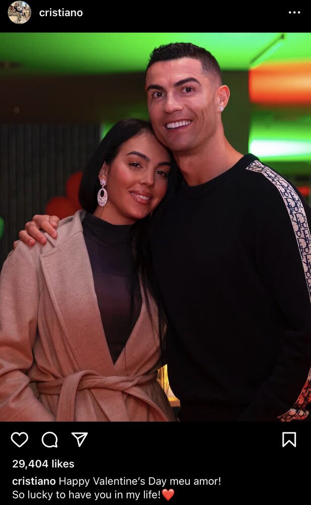 اقدام زیبای “رونالدو” برای سورپرایز جورجینیا در ولنتاین/ عکس