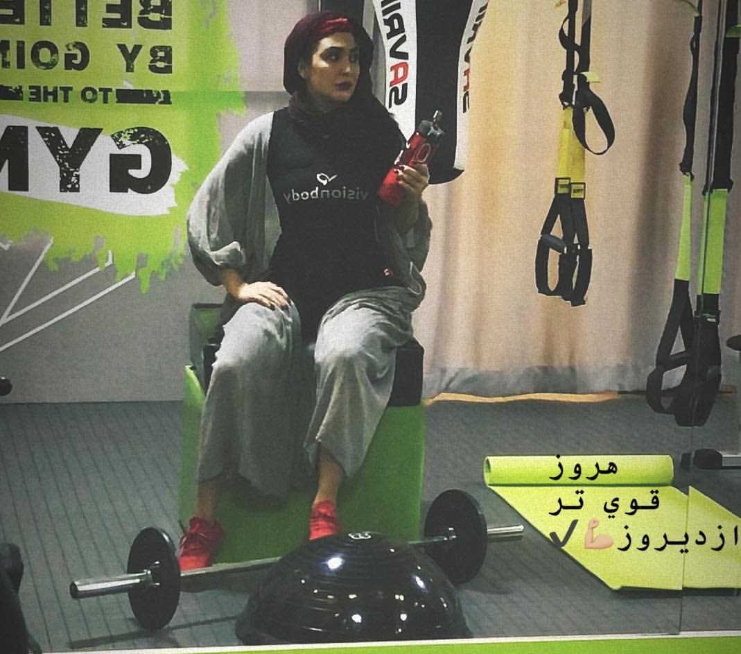 پوشش عجیب و غریب “مریم معصومی” در باشگاه بدنسازی/ عکس