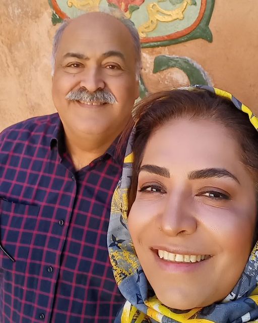 قربون صدقه جالب “خانم بازیگر” برای رفیق مهران مدیری/ عکس