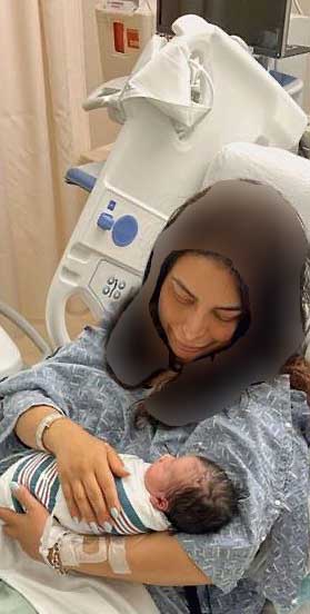 چهره واقعی “همسر ساسی مانکن” هنگام زایمان دیده شد/ عکس