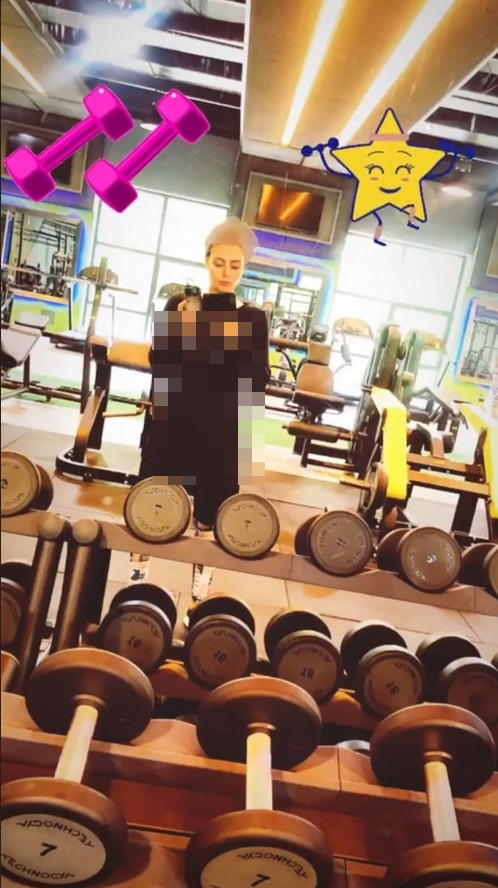 استایل “سحر قریشی” در باشگاه بدنسازی در دبی/ عکس