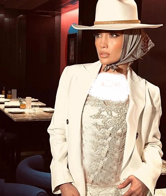 چهره متفاوت “جنیفر لوپز” با روسری پر بازدید شد/ تصاویر