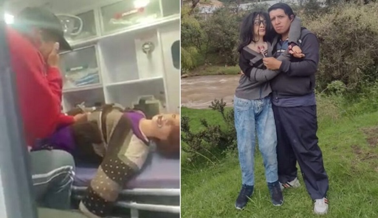 بستری شدن همسر پارچه ای مرد کلمبیایی در بیمارستان! + عکس