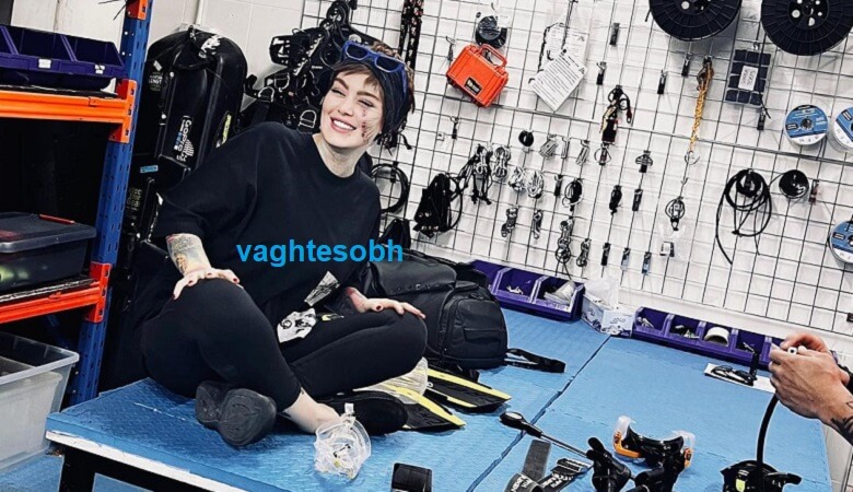 تصاویر/ غواصی سحر قریشی در خارج با لباس پوشیده!