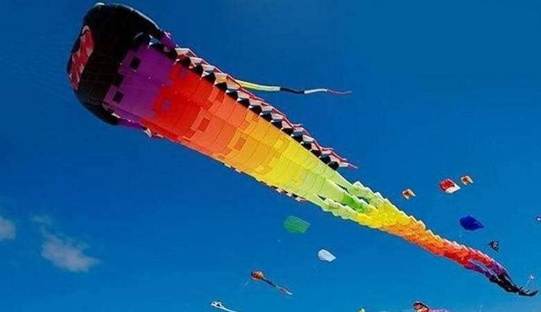 ویدئو/ بادبادک بزرگ جثه چگونه یک کودک بازیگوش را به آسمان میبرد!