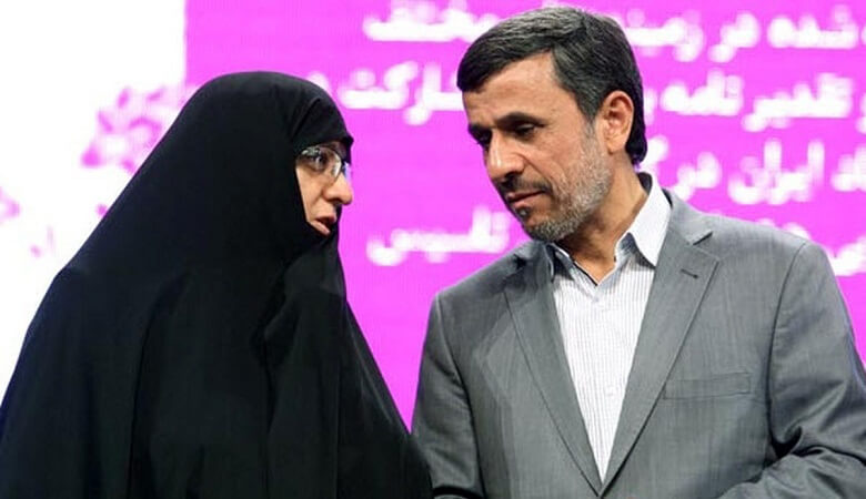 ویدئو/ وقتی حاج خانم روی رییس جمهور سابق غیرتی می‌شود!