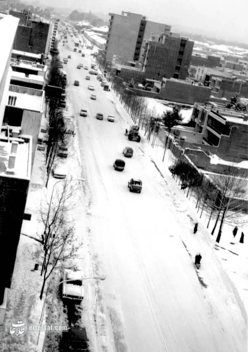 خیابان عباس آباد/ شهید بهشتی در یک روز برفی دهه ۱۳۴۰   محله محبوب کارمندان تهرانی برای ساختوساز مشخص شد! +عکس